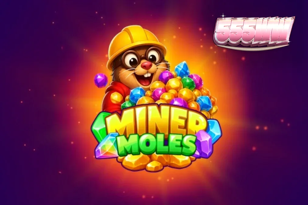 Miner Moles স্লট গেমের রঙিন ইন্টারফেস এবং কার্টুন স্টাইল গ্রাফিক্স